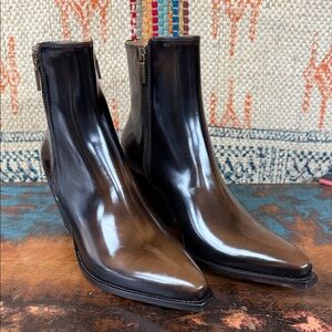 Jo Ghost “Perugia Boots”. Amazing shiny leather ombré ankle boots.